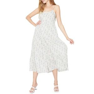 NWOT Know One Cares Button Front Tiered Midi Sundress